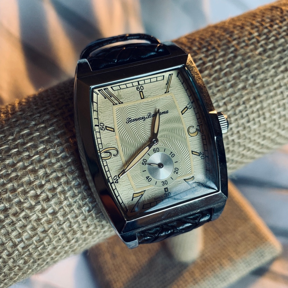 Tommy Bahama Leather Pineapple Dial Watch